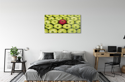 Acrylic print The green and red apples