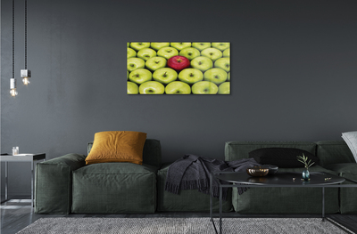 Acrylic print The green and red apples