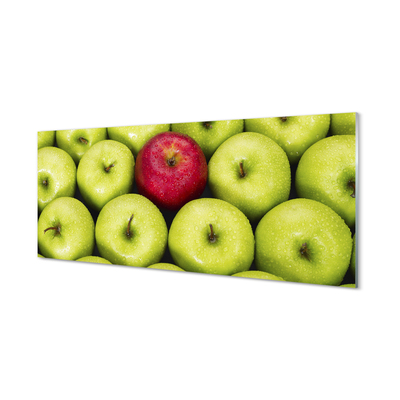 Acrylic print The green and red apples