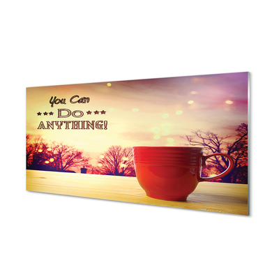 Acrylic print Red autumn cup registration