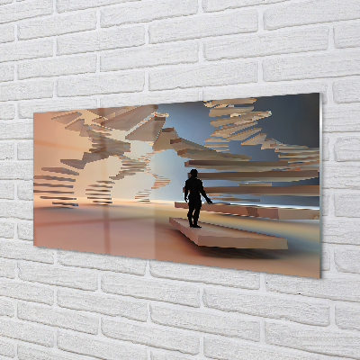 Acrylic print 3d stairs