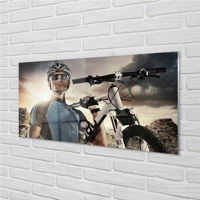 Acrylic print Clouds cyclists