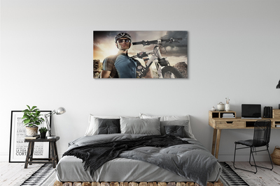 Acrylic print Clouds cyclists