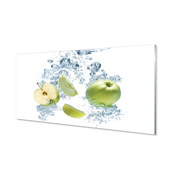 Acrylic print Apple water sliced