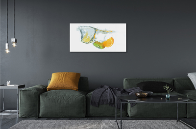 Acrylic print Orange kiwi water
