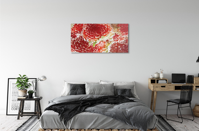 Acrylic print Wet strawberries