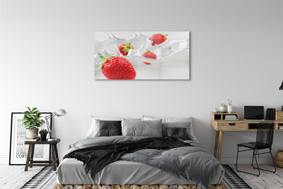 Acrylic print Strawberry milk
