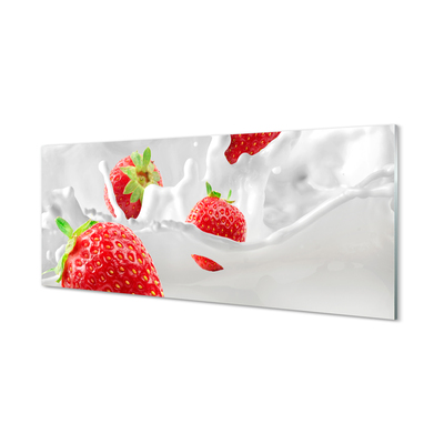Acrylic print Strawberry milk