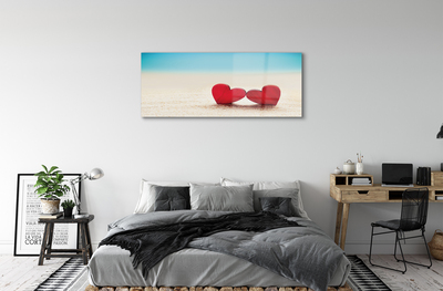 Acrylic print Heart of the sea of ​​red sand