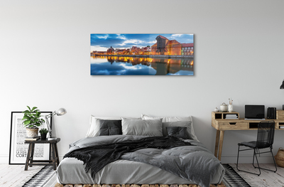 Acrylic print Building river gdansk