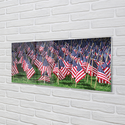 Acrylic print United states flags