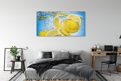 Acrylic print Lemon in water
