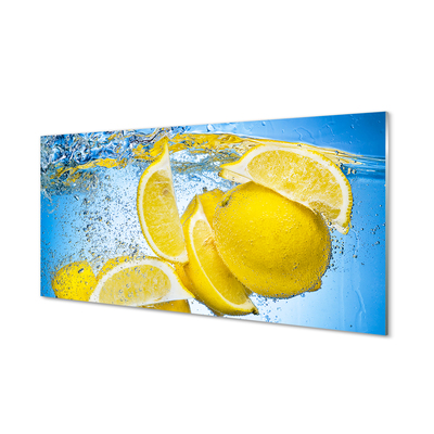 Acrylic print Lemon in water