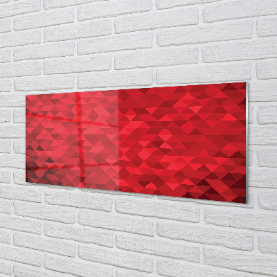 Acrylic print Triangles red pattern