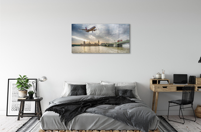 Acrylic print Clouds aircraft