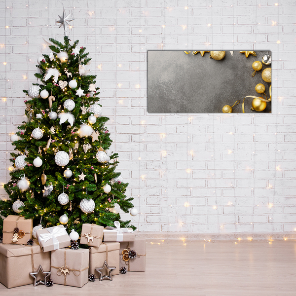 Acrylic Print Golden Stars Christmas holidays