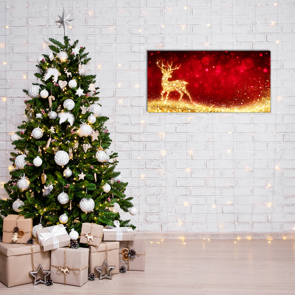 Plexiglas® Wall Art Golden Reindeer Christmas Decoration