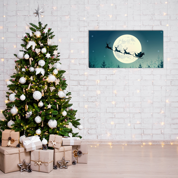 Acrylic Print Santa Claus Sleigh Christmas