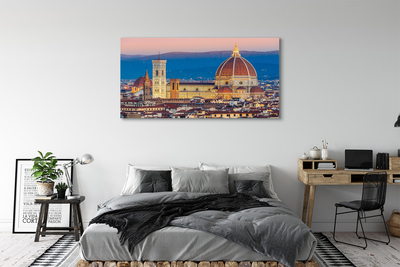 Canvas print Italy cathedral panoramic night