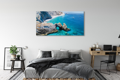 Canvas print Coast of greece sea beach