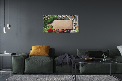 Canvas print Board of parsley spices