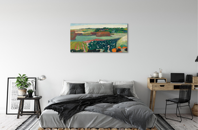 Canvas print Rural art painted view