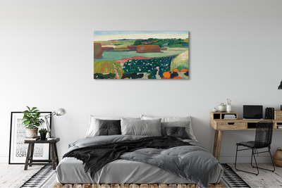 Canvas print Rural art painted view