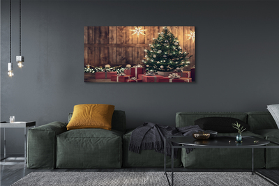 Canvas print Christmas tree decorations card