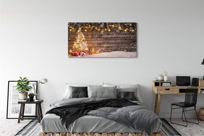 Canvas print Snow christmas tree decoration