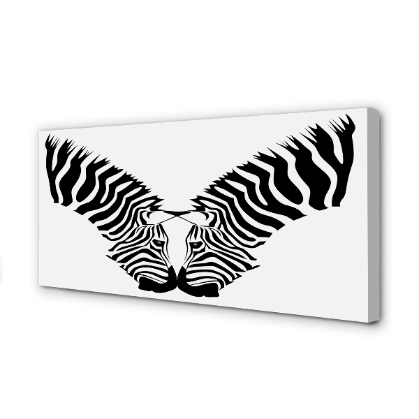 Canvas print Zebra mirror