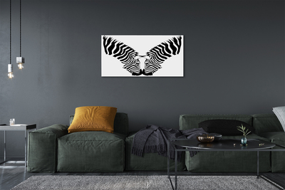Canvas print Zebra mirror