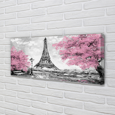 Canvas print Paris spring tree