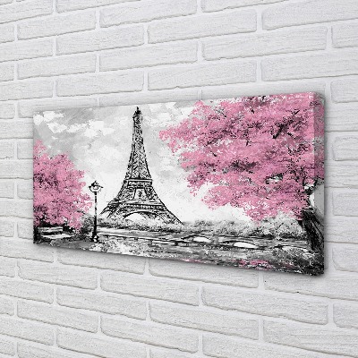 Canvas print Paris spring tree