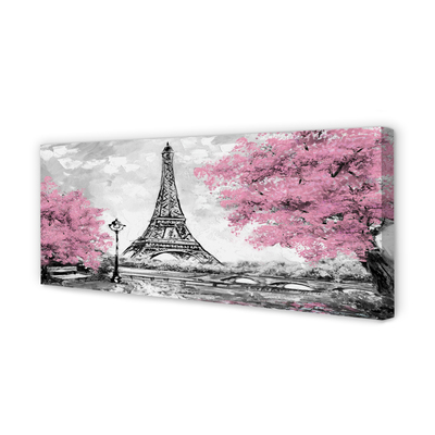 Canvas print Paris spring tree