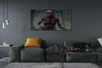 Canvas print The terrible figure in the building