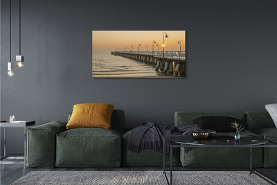 Canvas print Pier gdansk sea
