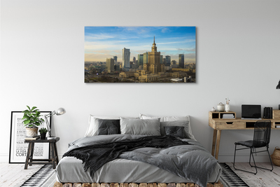 Canvas print Panorama of skyscrapers in warsaw