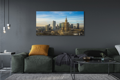 Canvas print Panorama of skyscrapers in warsaw