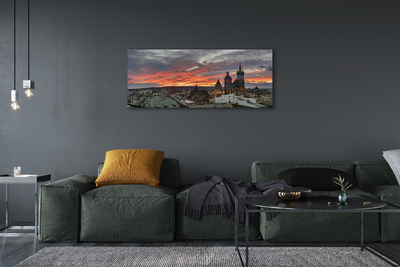 Canvas print Sunset panorama krakow