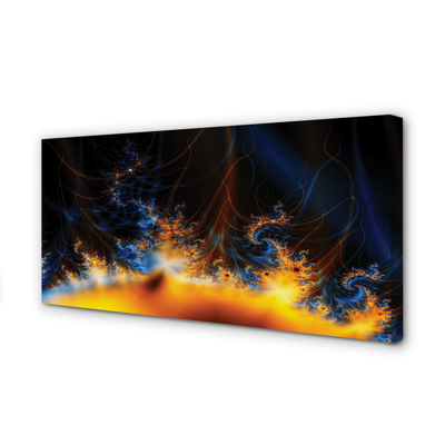 Canvas print Yellow and blue fractal