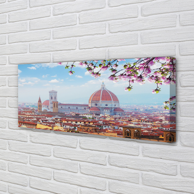 Canvas print Italy cathedral panoramic night