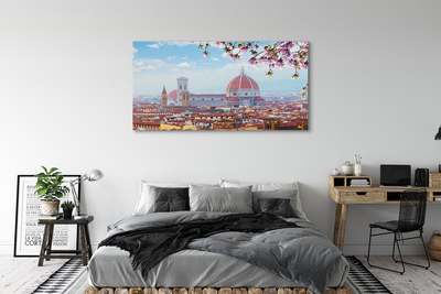 Canvas print Italy cathedral panoramic night