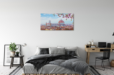 Canvas print Italy cathedral panoramic night