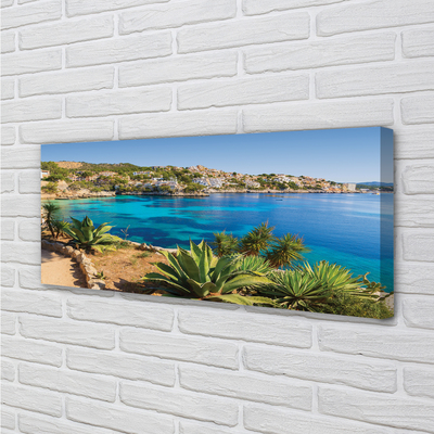 Canvas print Spain coast seaside town