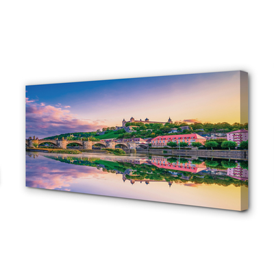 Canvas print River sunset germany