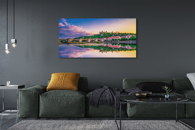 Canvas print River sunset germany