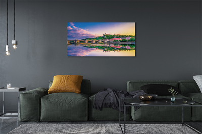 Canvas print River sunset germany