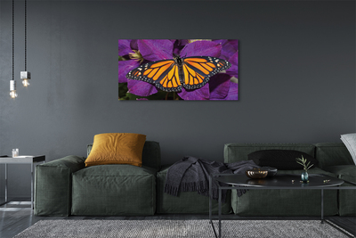 Canvas print Flowers colorful butterfly