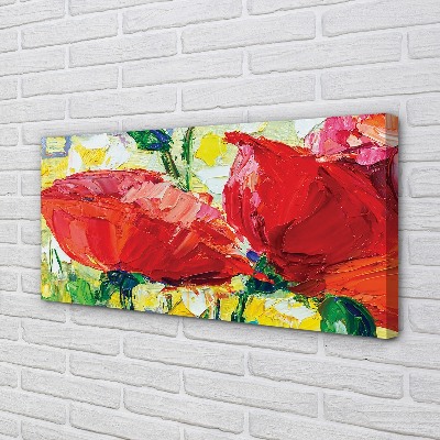 Canvas print Red flowers