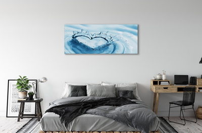 Canvas print Water drops heart